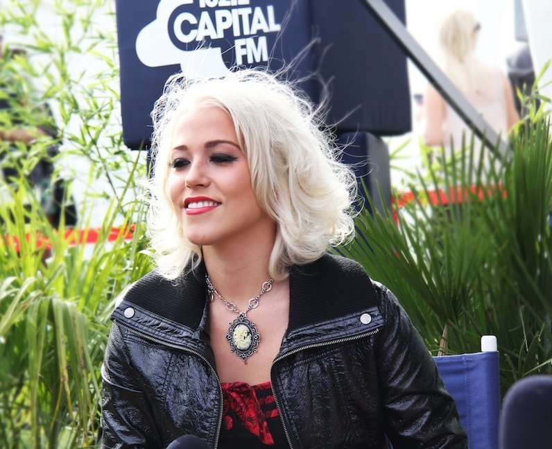 Amelia Lily during her Capital FM radio interview backstage at Fusion Festival 2013 