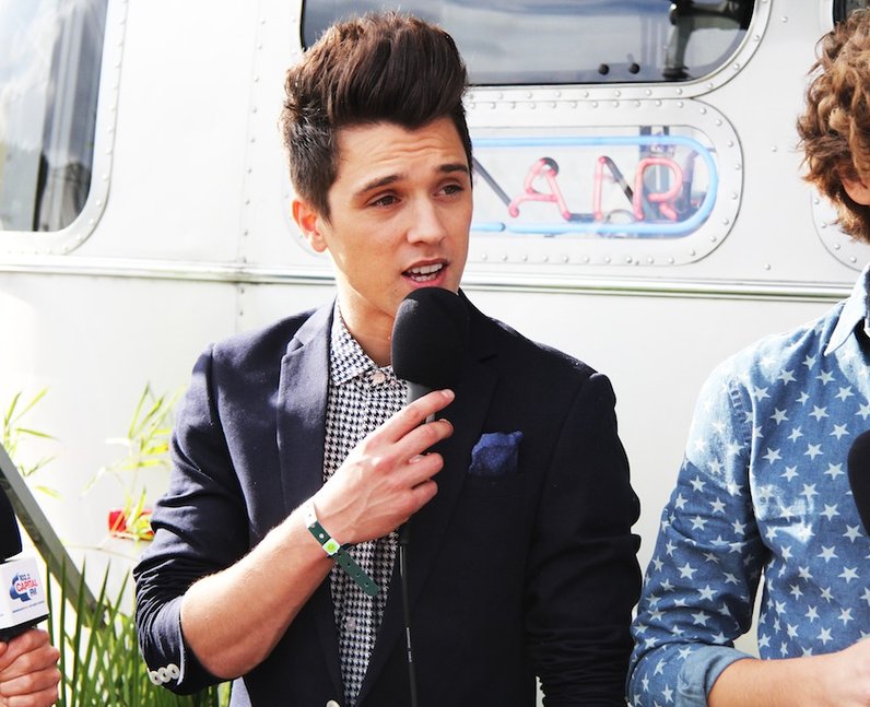 Union J during their Capital FM radio interview backstage at Fusion Festival 2013