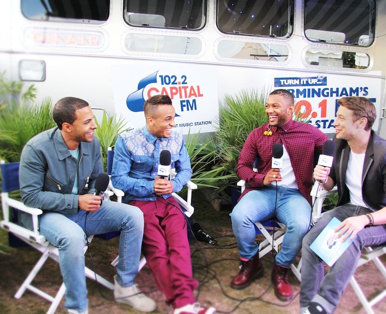 JJLS during their Capital FM radio interview backstage at Fusion Festival 2013