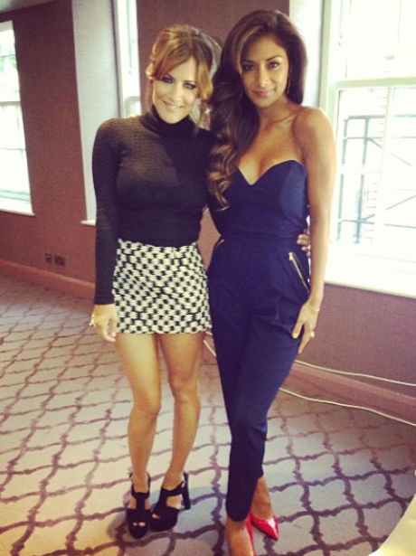Nicole Scherzinger and Caroline Flack