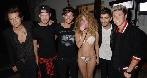 One Direction with Lady Gaga