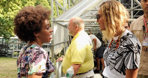  Solange and Beyonce backstage