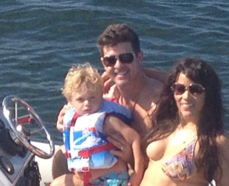 Robin Thicke and his family on holiday