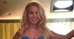 Britney Spears wearing a bikini