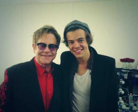 Elton John and Harry Styles after iTunes Festival 2013