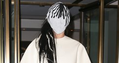 Lady Gaga wearing a mask