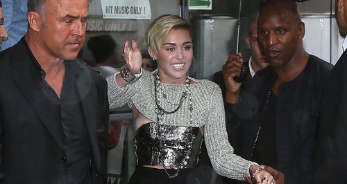 Miley Cyrus pictured in Paris
