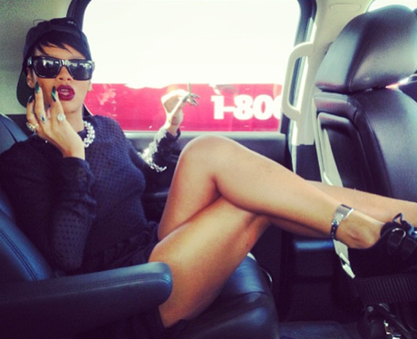 Rihanna in a plane during her travels