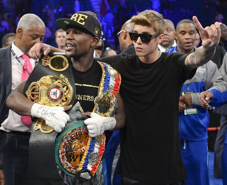 Justin Bieber and Floyd Mayweather