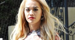 Rita Ora with hair extensions