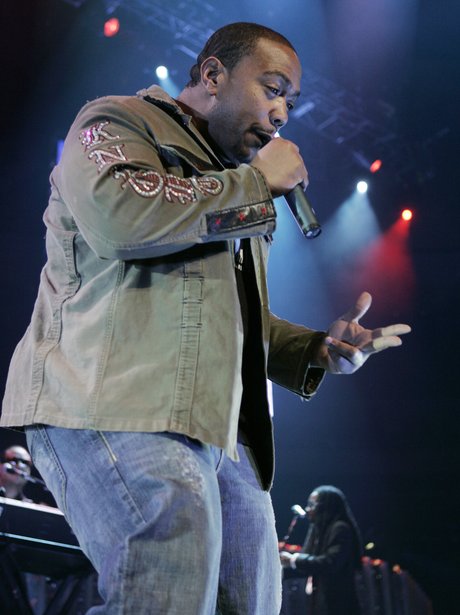 Timberland performs live on stage