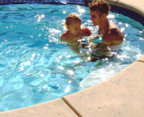 Justin Bieber and Brother Swimming Instagram