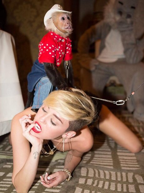 Miley Cyrus and Monkey