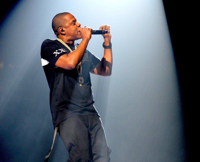 Jay Z performs on is tour