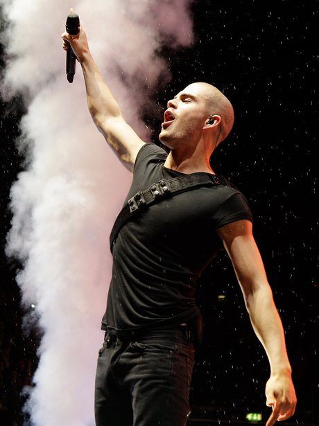 Max George on stage