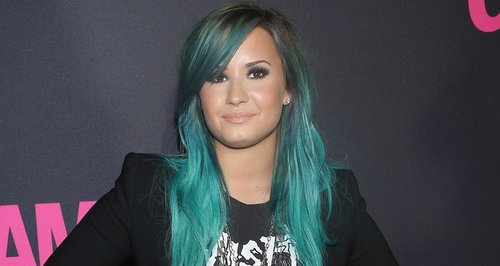 Demi Lovato with blue hair