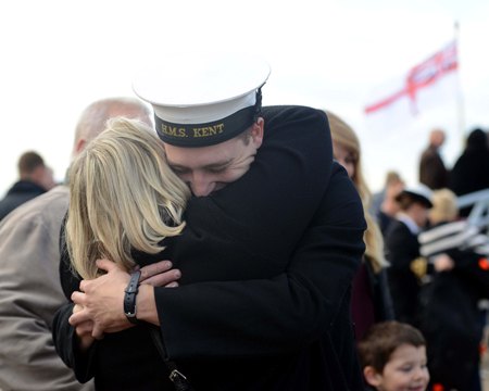 HMS Kent homecoming