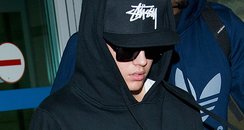 Justin Bieber arrives at the airport