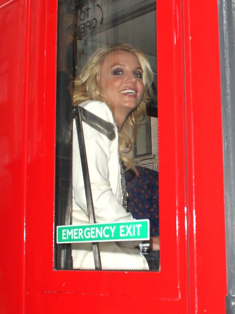 Britney Spears on a London bus