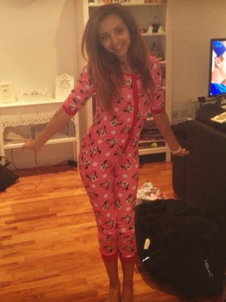 Jade Thirlwall wearing a onesie