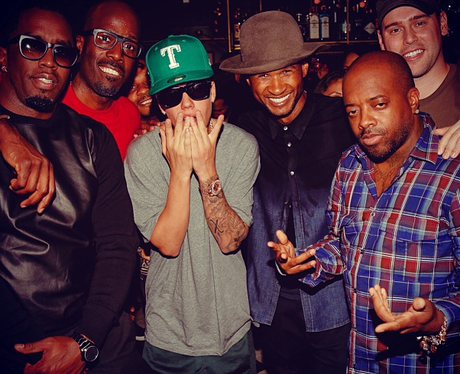 Justin Bieber and Usher 2013