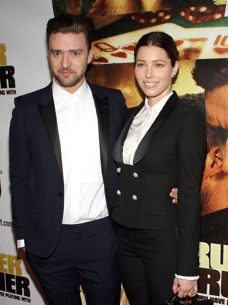Justin Timberlake and Jessica Biel in matching out