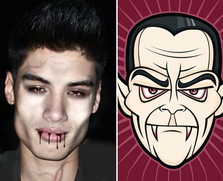 Siva The Wanted dressed as a vampire