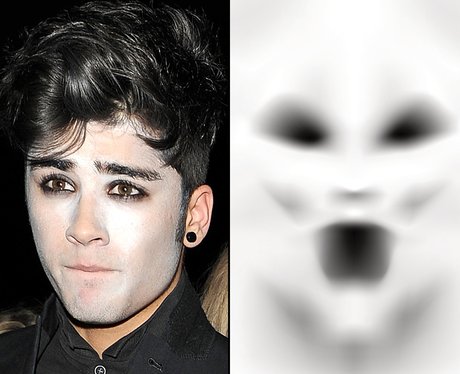 Zayn Malik from One Direction dressed as a ghost