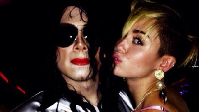 Miley Cyrus and Michael Jackson lookalike 