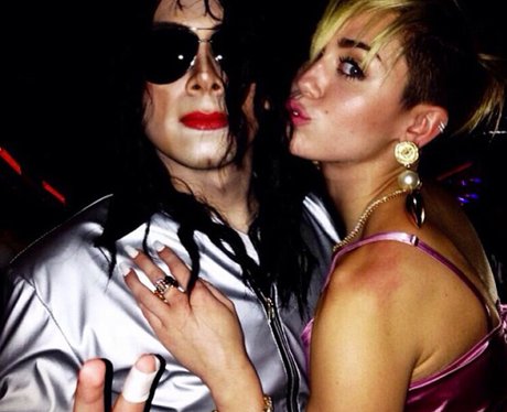 Miley Cyrus and Michael Jackson lookalike