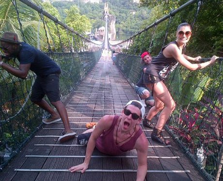 Jessie J on a bridge