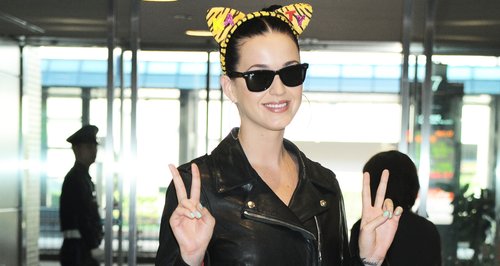 Katy Perry wearing cat ears