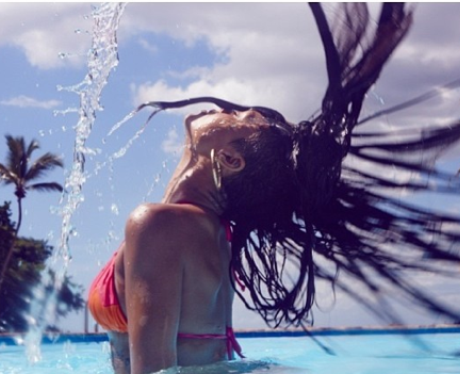 Rihanna in the pool