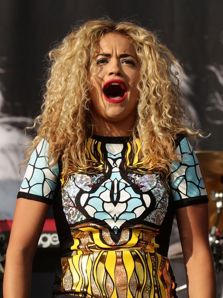 Rita Ora performing on stage