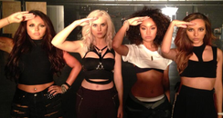 Little Mix promoting their Salute wordsearch