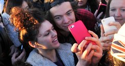 One Direction arriving at London Heathrow airport