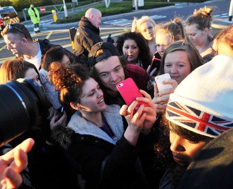 One Direction arriving at London Heathrow airport