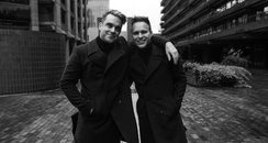Robbie Williams and Olly Murs in 2014