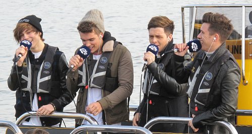 Union J on Speedboat on Thames