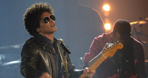 Bruno Mars performs live on stage during the MTV E