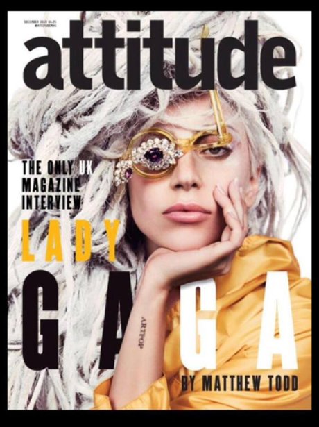 Lady Gaga on the cover of Attitude Magazine