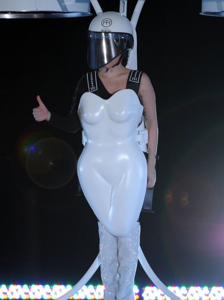 lady gaga flying dress