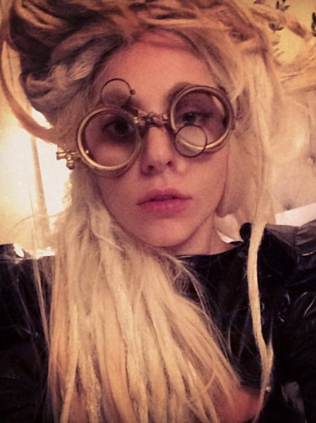 Lady Gaga wearing glasses