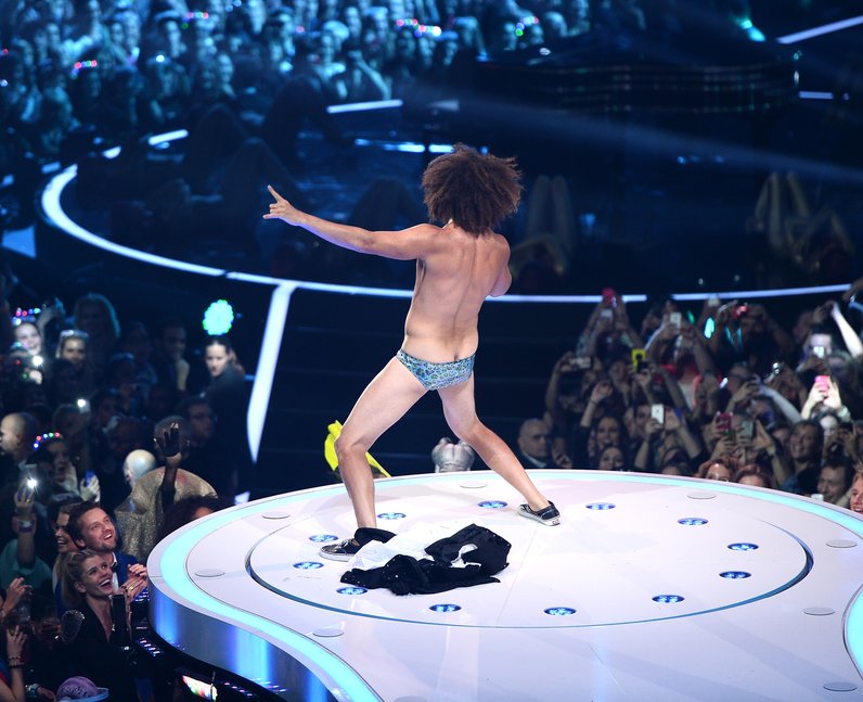 LMFAO star Redfoo on stage at the MTV EMAs 2013