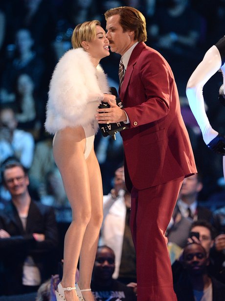 Miley Cyrus and Ron Burgundy