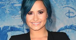 Demi Lovato wiht blue hair
