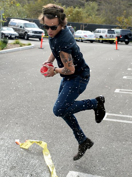 Harry Styles on set