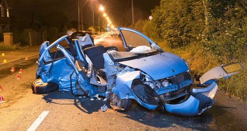 drink-drive crashed car