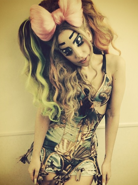 Lady Gaga dressed as a doll in Tokyo