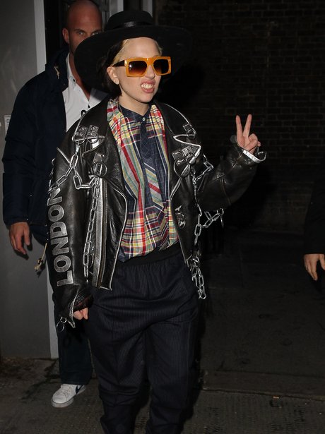 Lady Gaga leaving a studio in London